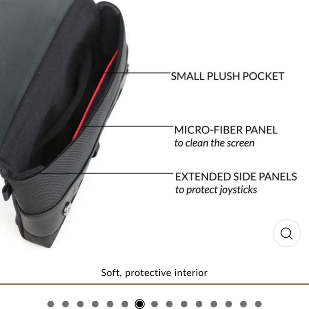 Waterfield Brown Leather & Black Canvas Nintendo Switch gaming Organizer - Picture 8 of 8